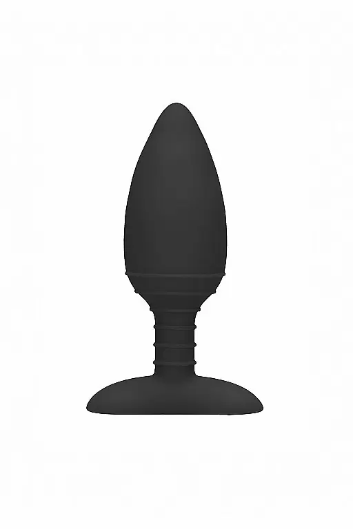 Анальная пробка с вибрацией и функцией нагрева Glow (черная)