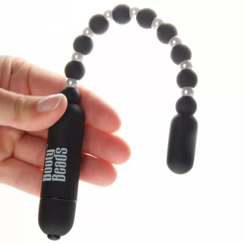 Анальная вибро-цепочка BMS Booty Beads – черная