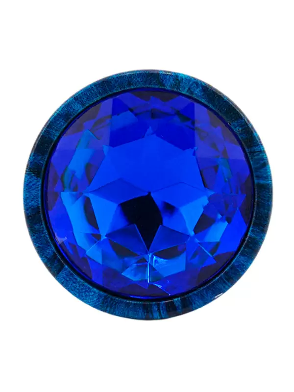Анальная пробка Kanikule, с ограничителем в форме кристалла, размер S, синяя