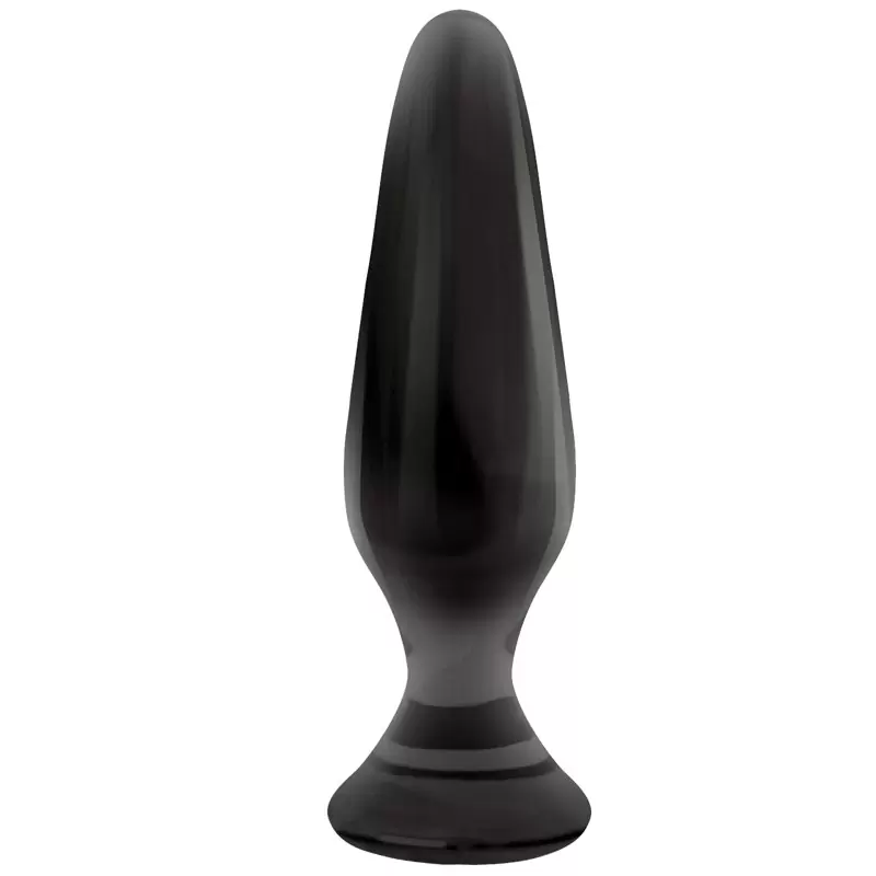 Анальная пробка из стекла Crystal Spires – черная