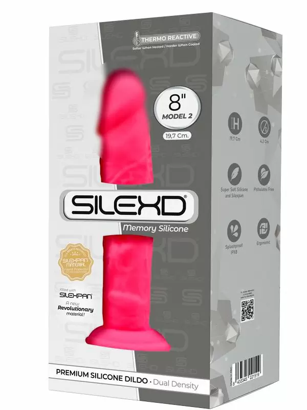 Реалистичный фаллоимитатор SILEXD Model 2, 19,7 см, силикон, розовый