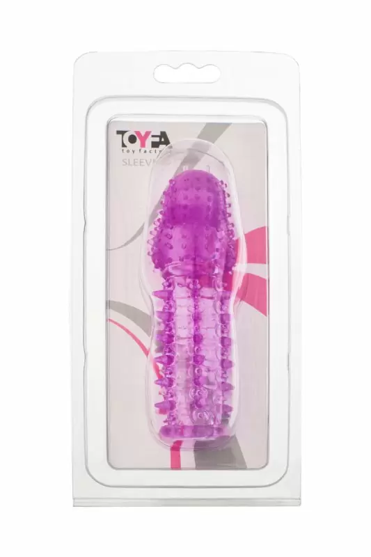 Увеличивающая насадка TOYFA с ворсинками - фиолетовый