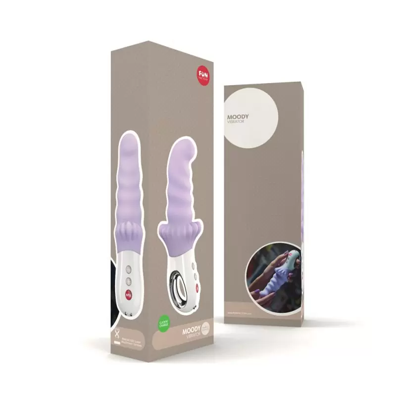 Фактурный вибратор Fun Factory G5 Moody, 18,8 см, силикон, лавандовый