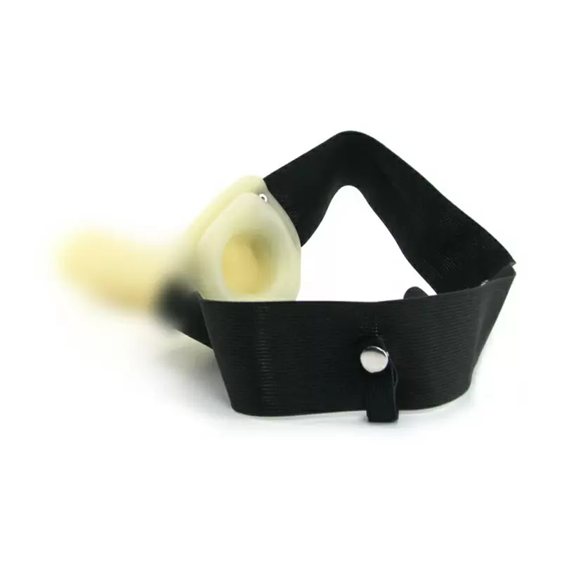 Светящийся страпон с полым стимулятором Beginner's Hollow - Glow