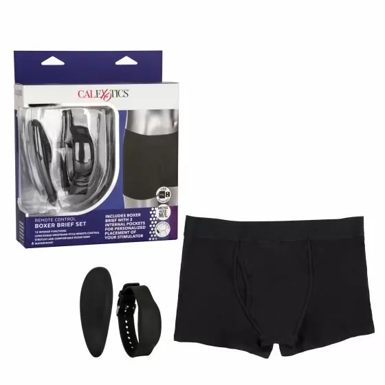 Трусы боксеры с вибратором Remote Control Panty Set M/L, 12 уровней вибрации, водонепроницаемый