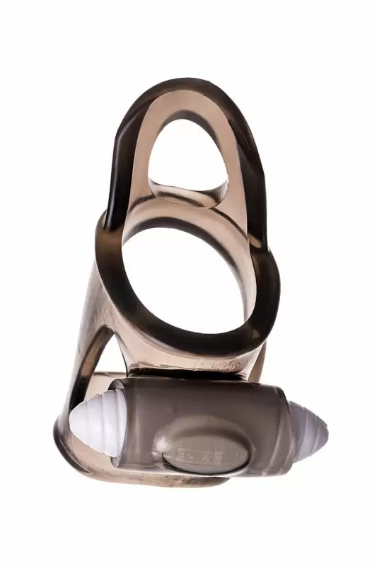 Эрекционная насадка на пенис TOYFA XLover с вибрацией – серый