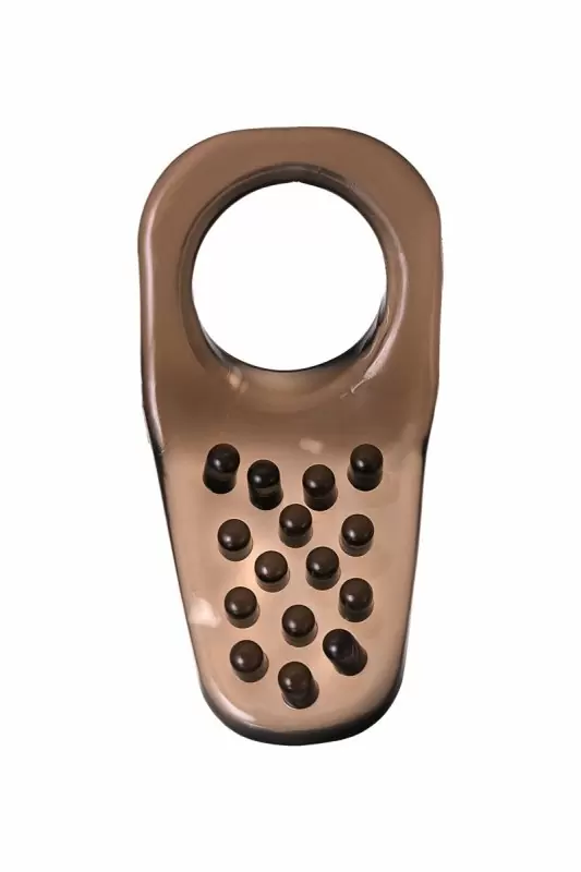 Эрекционное кольцо TOYFA XLover с текстурированным клиторальным стимулятором – серый