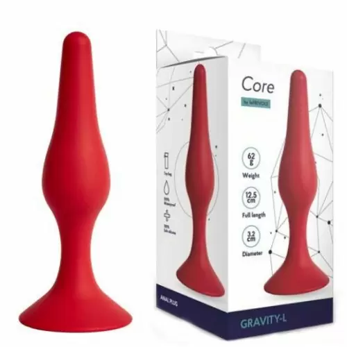 Анальная пробка Gravity бордовая, размер L