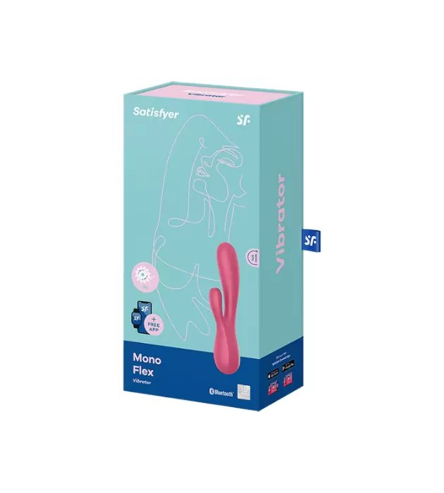 Вибромассажер Satisfyer Mono Flex с возможностью управления через приложение - красный