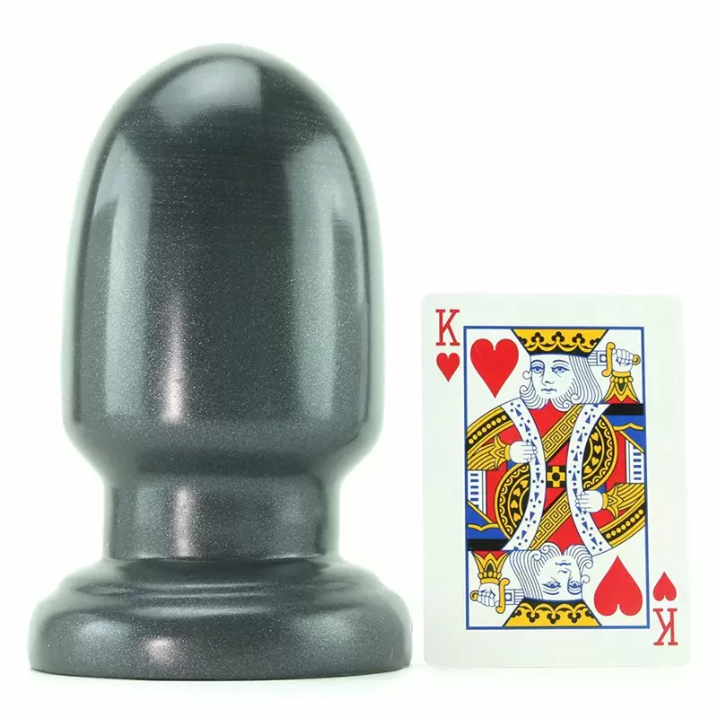 Толстый анальный стимулятор Bombshell Shellshock Small с присоской – серый