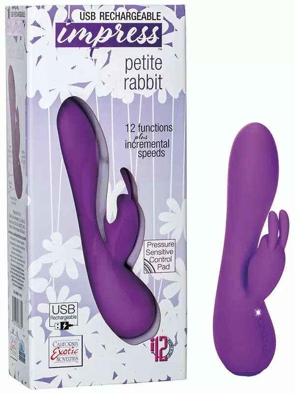 Вибромассажер Petite Rabbit со стимулятором клитора в форме кролика – фиолетовый