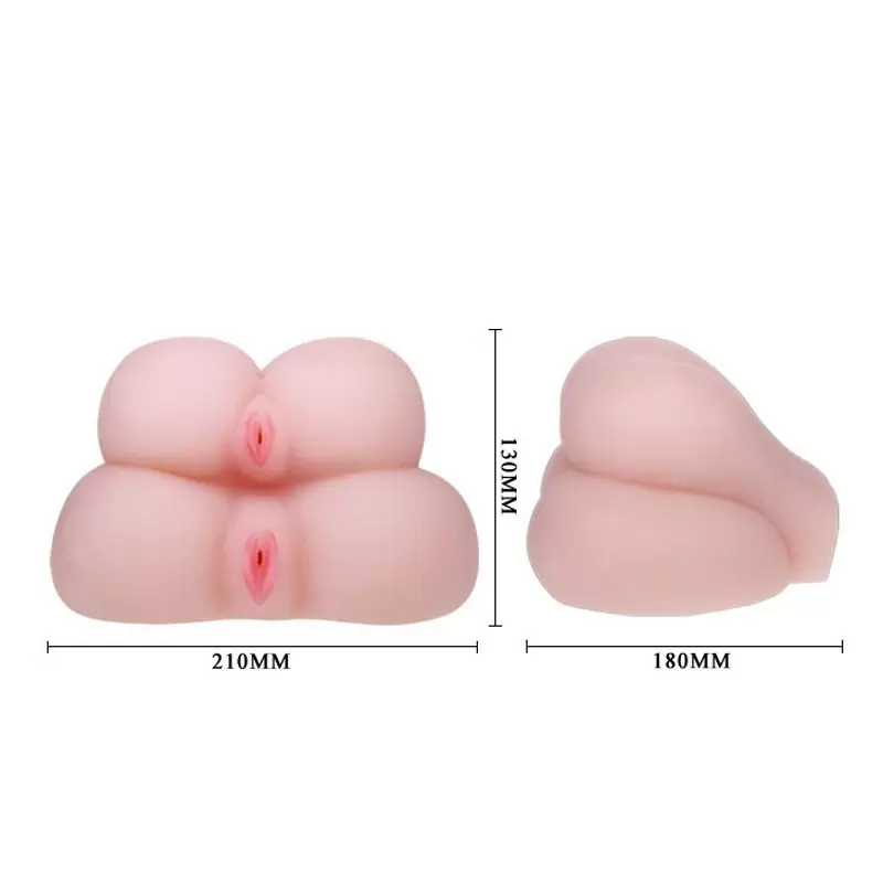 Мастурбатор две вагины и анус Passion Lady Twins Ass с двойной вибрацией и голосовым сопровождением – телесный