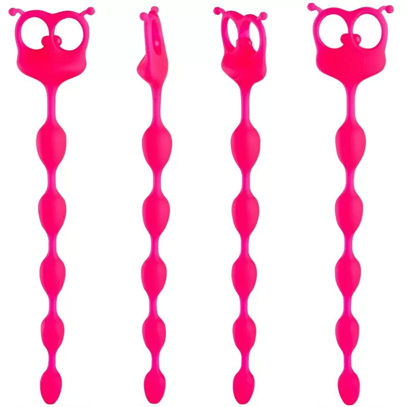 Анальная цепочка Fun Factory Flexi Felix, 32 см, 5 бусин, розовая