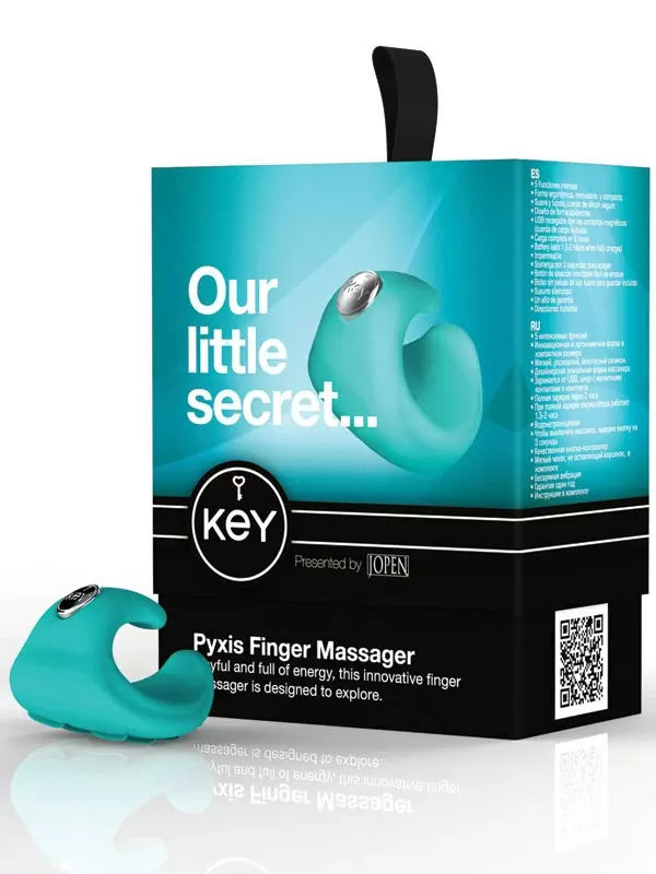 Водонепроницаемый вибромассажер на палец Pyxis - Blue