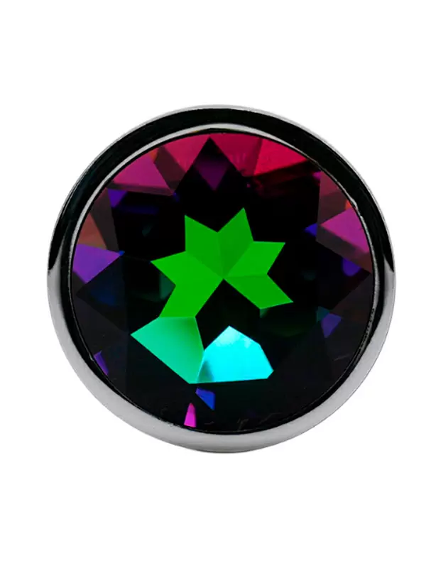 Миниатюрная анальная пробка Kanikule Small, с желтым кристаллом (опалом), 6 см, размер S