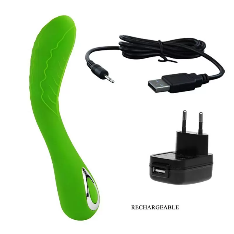 Перезаряжаемый изогнутый вибромассажер Rush Love – фиолетовый