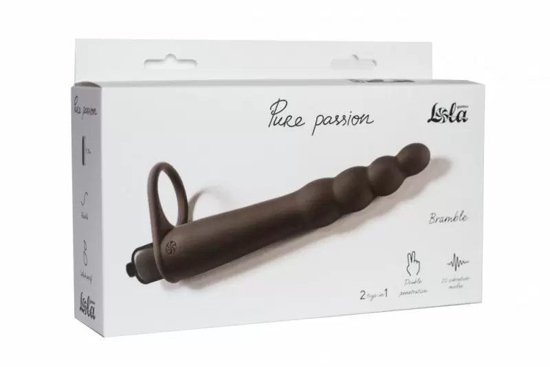 Вибронасадка для двойного проникновения Pure Passion Bramble, черная