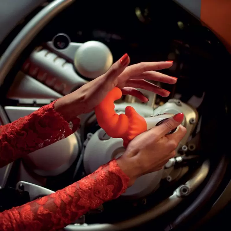 Фактурный вибратор Fun Factory G5 Moody, 18,8 см, силикон, оранжевый